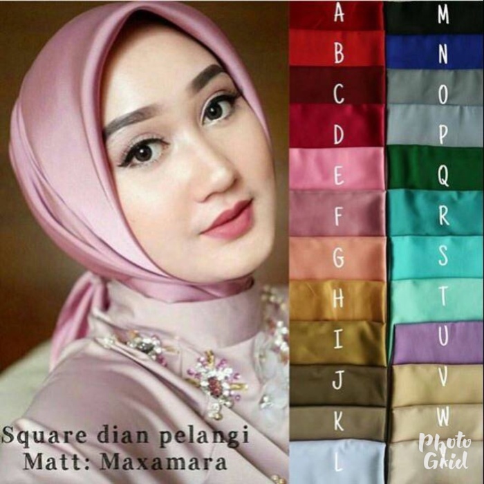 Jual Jilbab Segi Empat Satin Velvet Polos Marina Style Shop