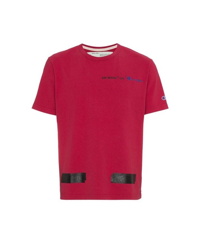 champion shirt red and white
