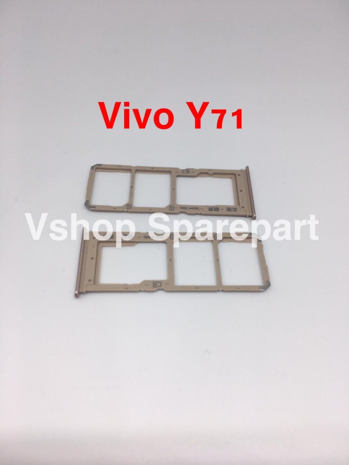 Foto Produk Simtray Sim Lock Tempat Simcard Vivo Y71 Gold - Hitam dari vshop sparepart