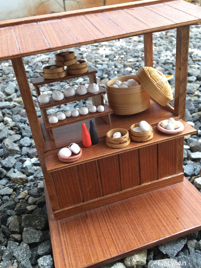 Foto Produk Miniatur clay bakpao gerobak / warung dari Lynlyn