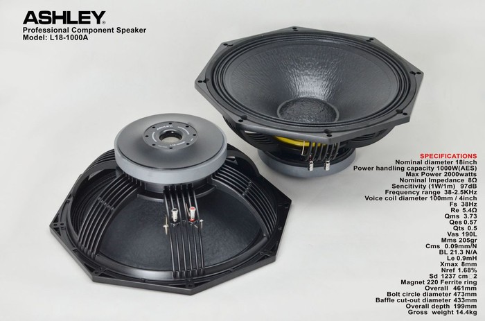 subwoofer ashley 18