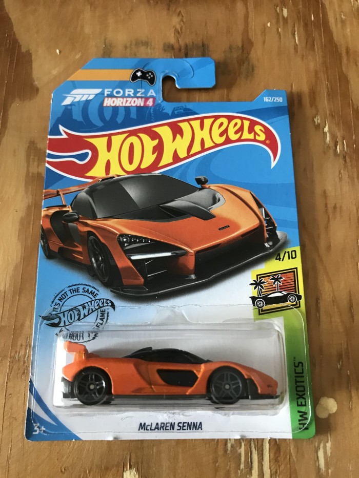 Hot Wheels Long Card 162//250 McLaren Senna orange forza