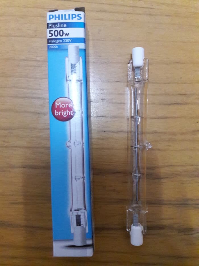 Jual LAMPU HALOGEN PHILIPS 500 WATT ( halogen stik ) - Kab