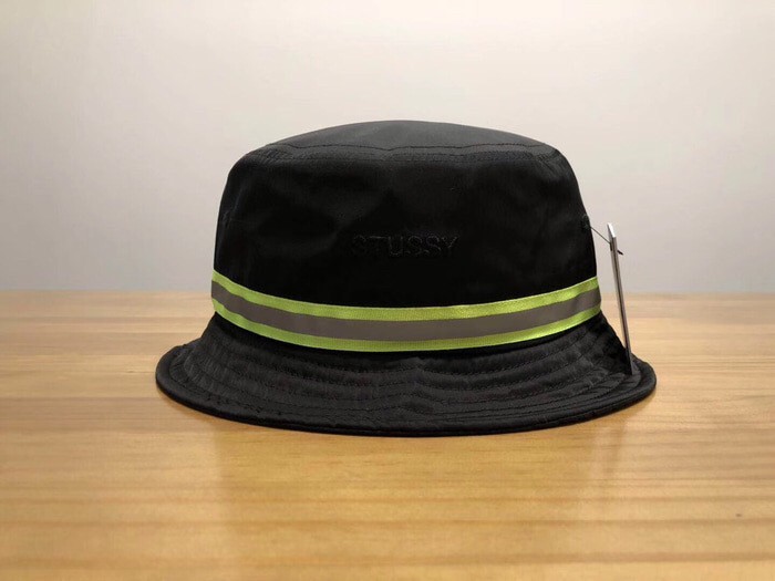 stussy reflective tape bucket hat