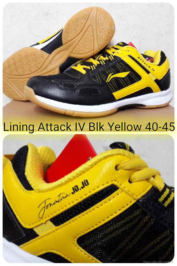 Jual Sepatu Badminton Lining Attack Iv Attack 4 Black Yellow Jojo Jakarta Barat Gudangsports Tokopedia