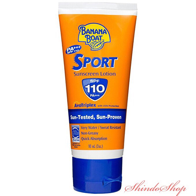 Jual SUNBLOCK BANANA BOAT SPORT 💯ORIGINAL SPF UVB 110 PA 90ml Jakarta