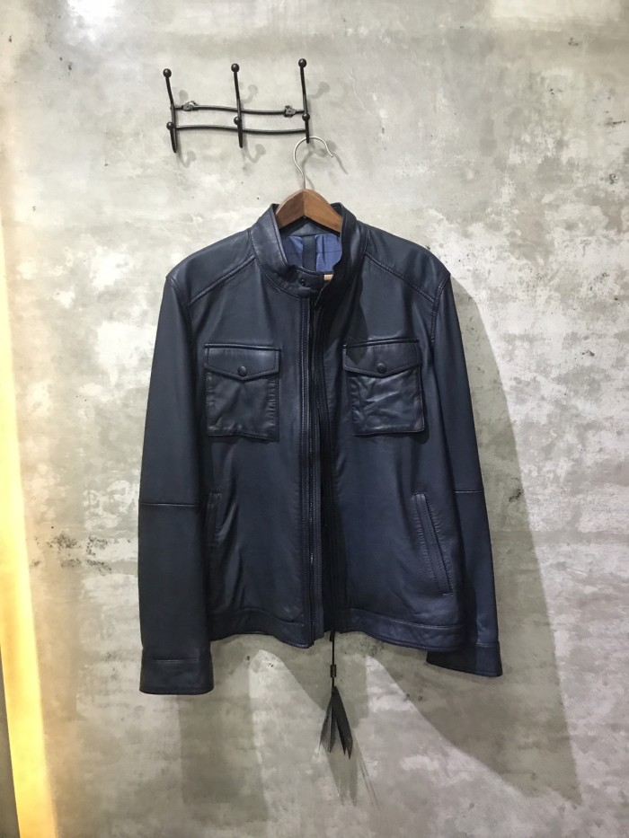 Jual Jaket Kulit Asli Merk Massimo Dutti Blue Nappa Leather Jacket Kab Badung Oauthentic Tokopedia