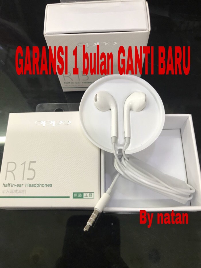 Foto Produk Headset handfree earphone new OPPO ORIGINAL 100% F7 F1 R11 dll dari natan communication