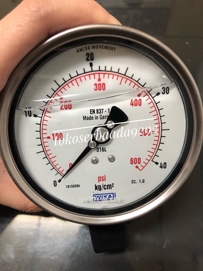 Jual PRESSURE GAUGE / MANOMETER merk WIKA tekanan 25 KG Jakarta Pusat