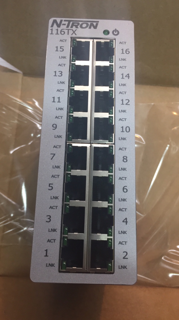 Working Red Lion N-Tron 708TX Eight Port Ethernet Managed Industrial Switch