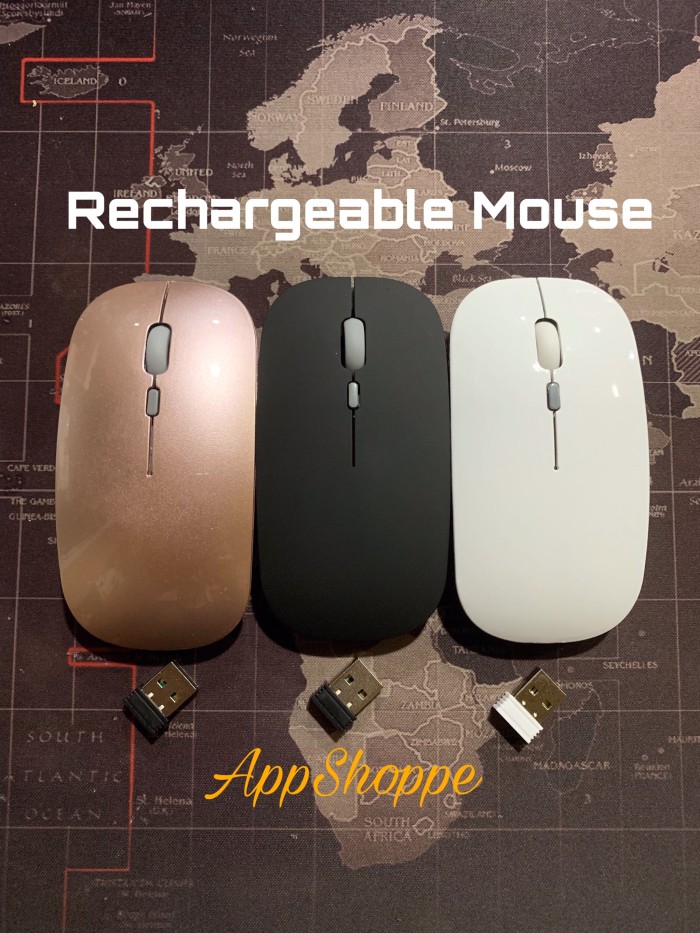 Jual MOUSE WIRELESS USB 2.4GHz RECHARGEABLE with CHARGING