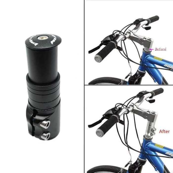 Jual Peninggi Stang Sepeda Stem Riser Hitam - Jakarta