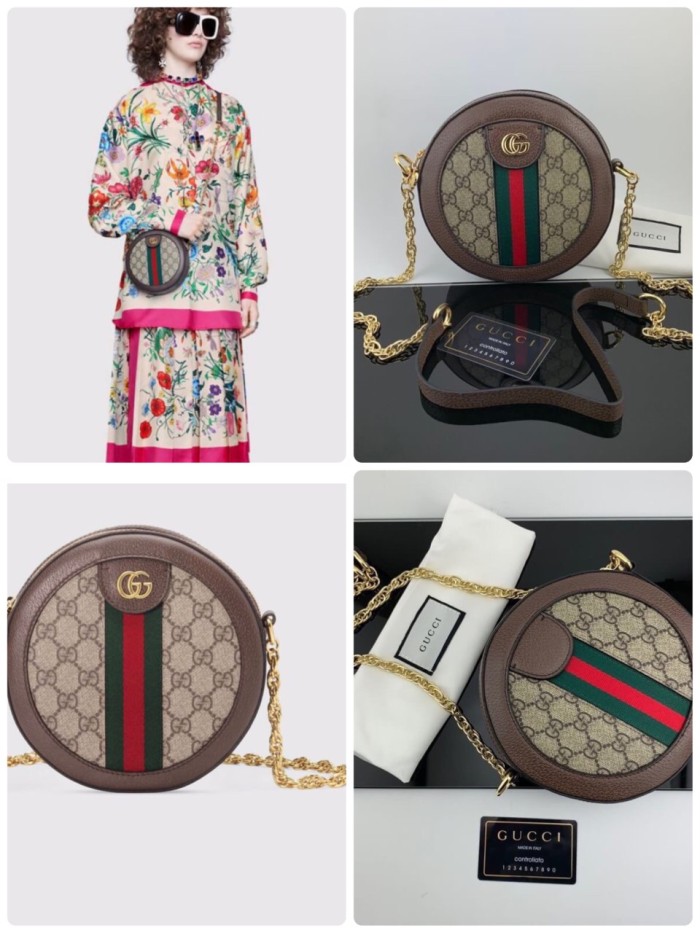 ophidia mini round shoulder bag