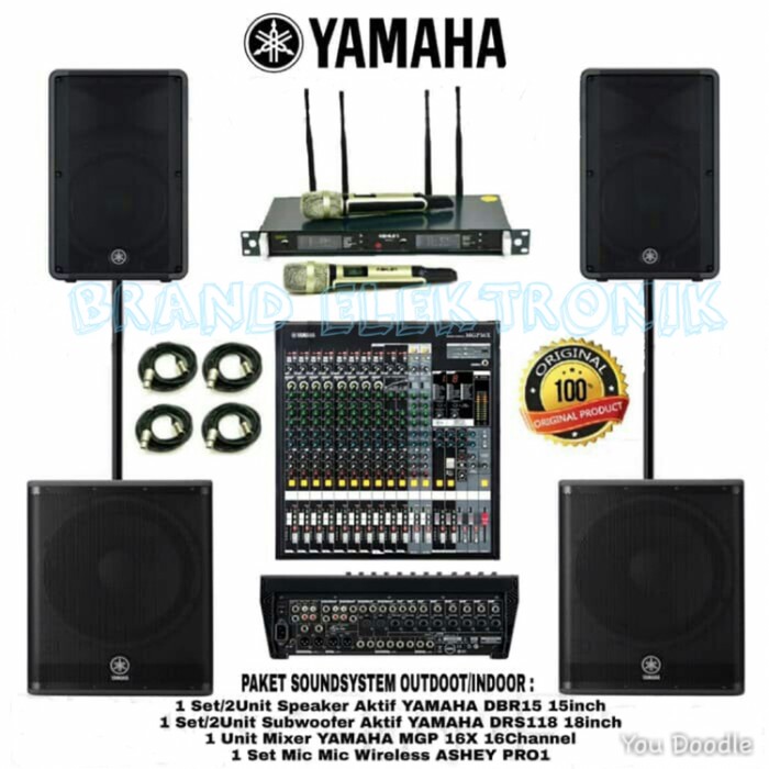 speaker yamaha 18 inch