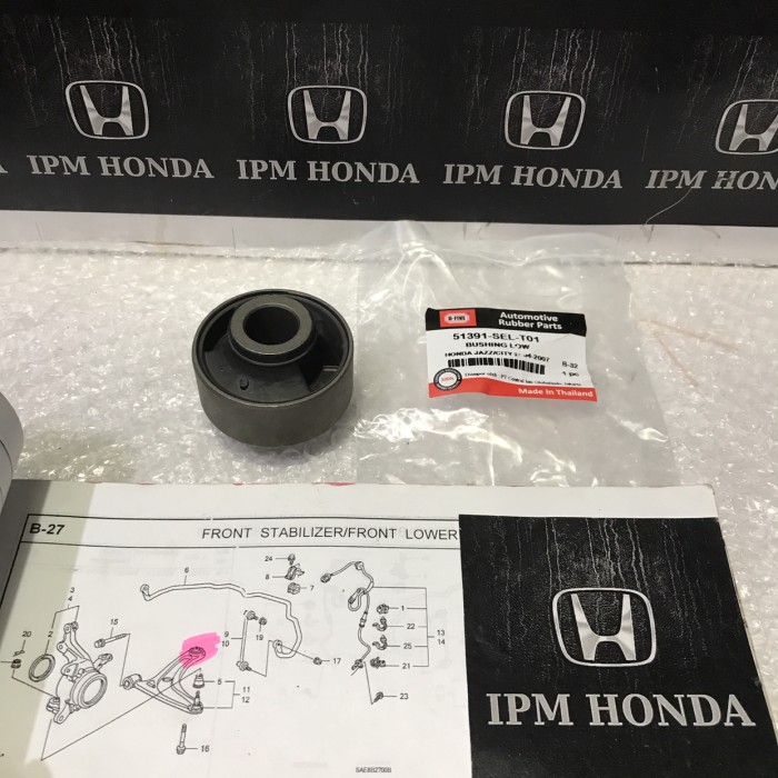 Foto Produk Bush Bos Bushing Lower Arm Bawah Depan Jazz GD3 City GD8 2003-2008 dari IPM HONDA