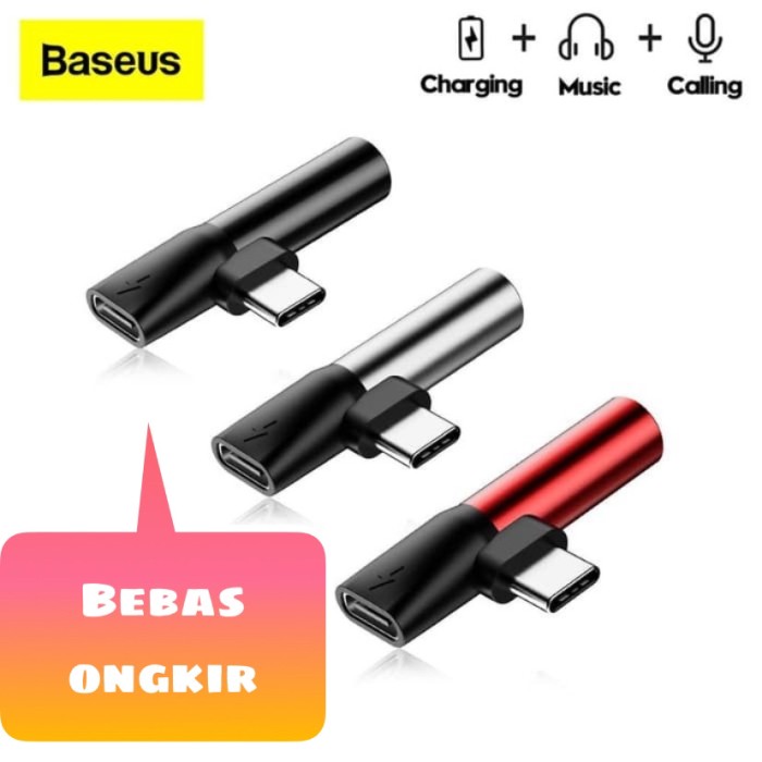 Foto Produk converter sambungan adapter usb type c to type c jack 3.5mm baseus aux dari Vilox