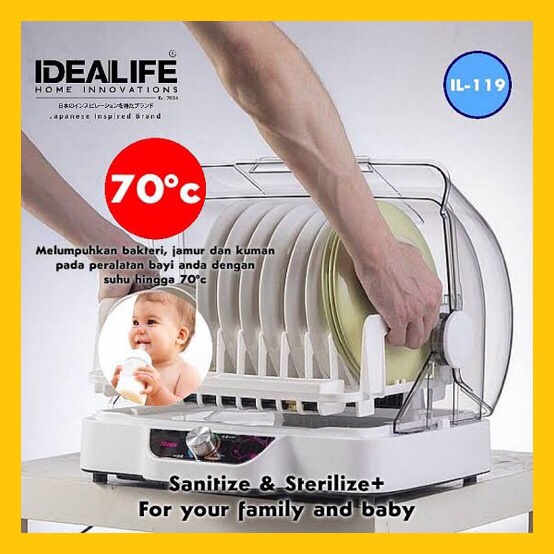 Foto Produk Sterilizer Botol Bayi - Peralatan Makan Bayi / Sterilizer IDEALIFE dari mulmul shop
