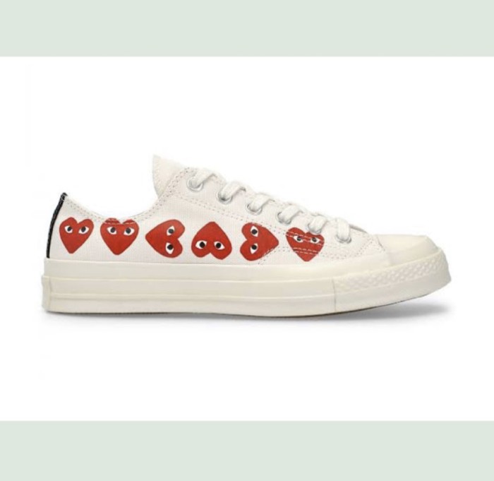 cdg converse hearts