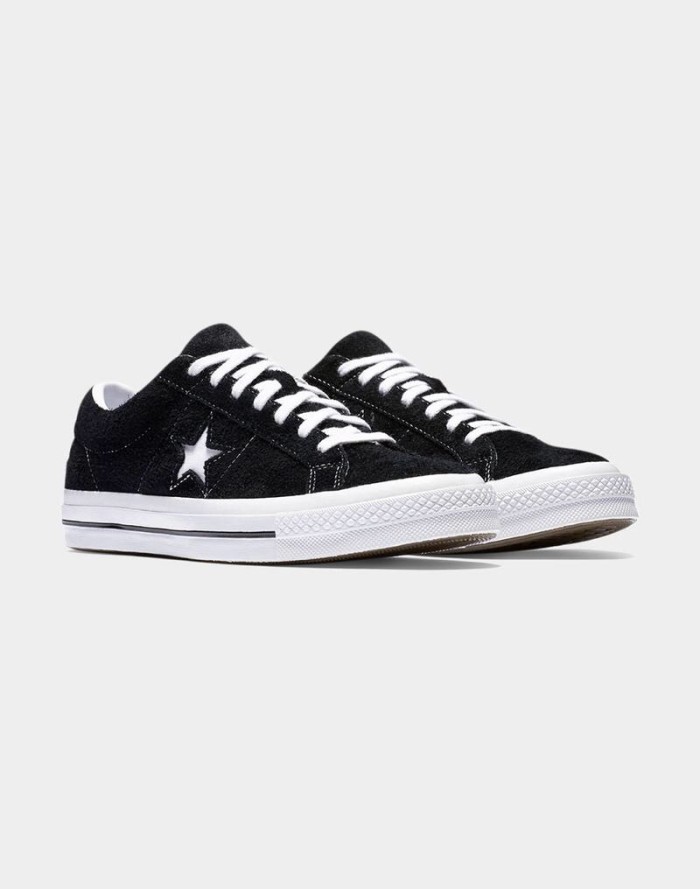 converse one star ox suede black