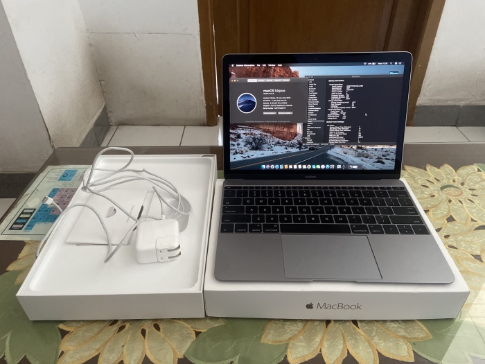 Jual #32 Macbook retina 12 inch 2016 MLH72 GREY 256gb not