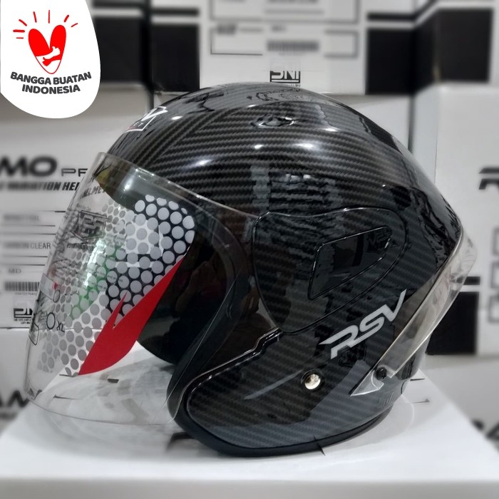 Helm Carbon Half Face Clearance, 51 