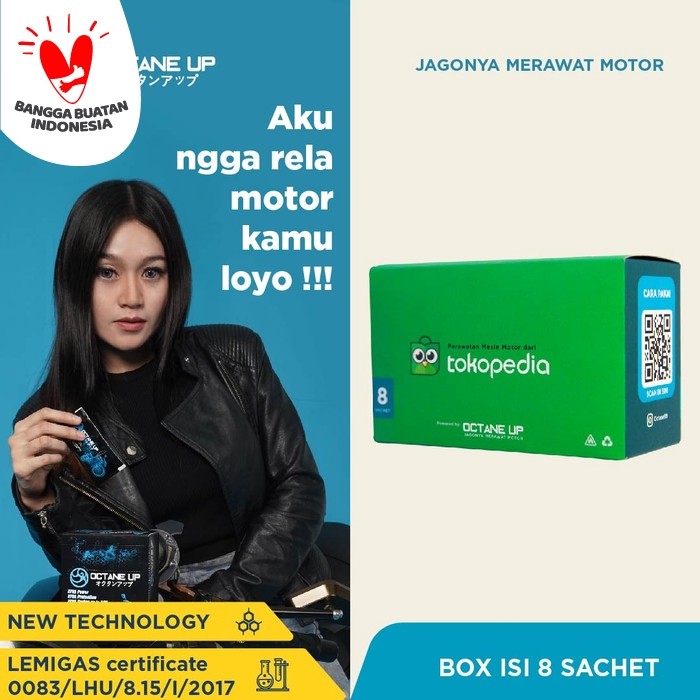 Foto Produk Cairan Perawatan Motor Octane Up Box isi 8 Sachet Penghemat BBM dari Octane Up Official
