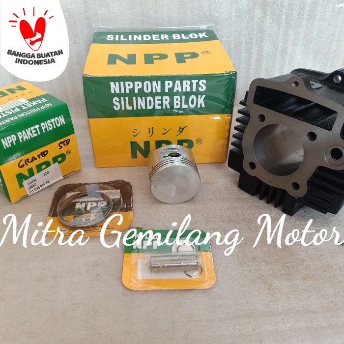 Jual BLOK SEHER HONDA SUPRA X LAMA GRAND MERK NPP SET SAMA PISTON KIT