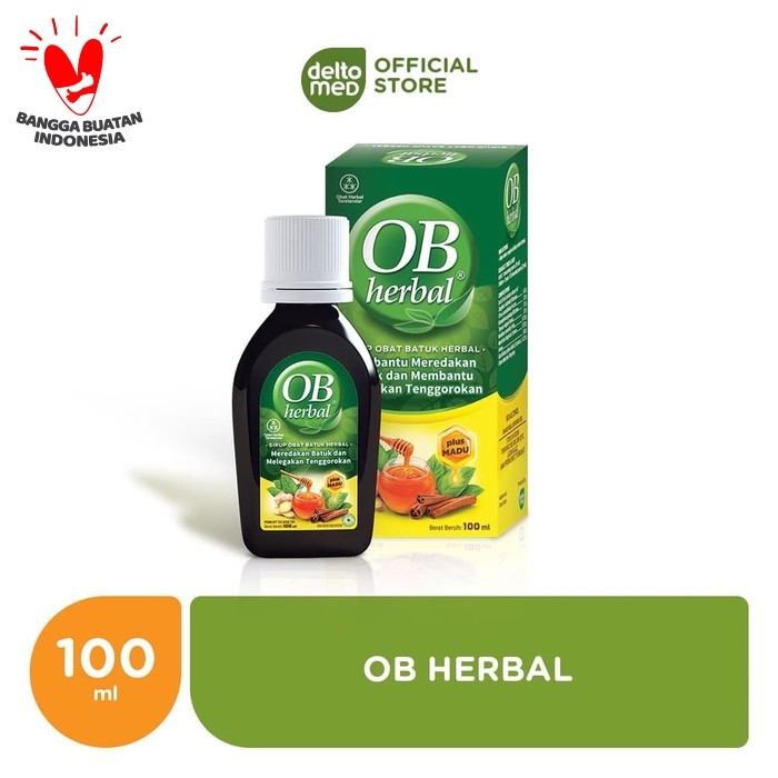Foto Produk OB Herbal 100ml - Meredakan Batuk dan Menghangatkan Tenggorokan dari Deltomed Store