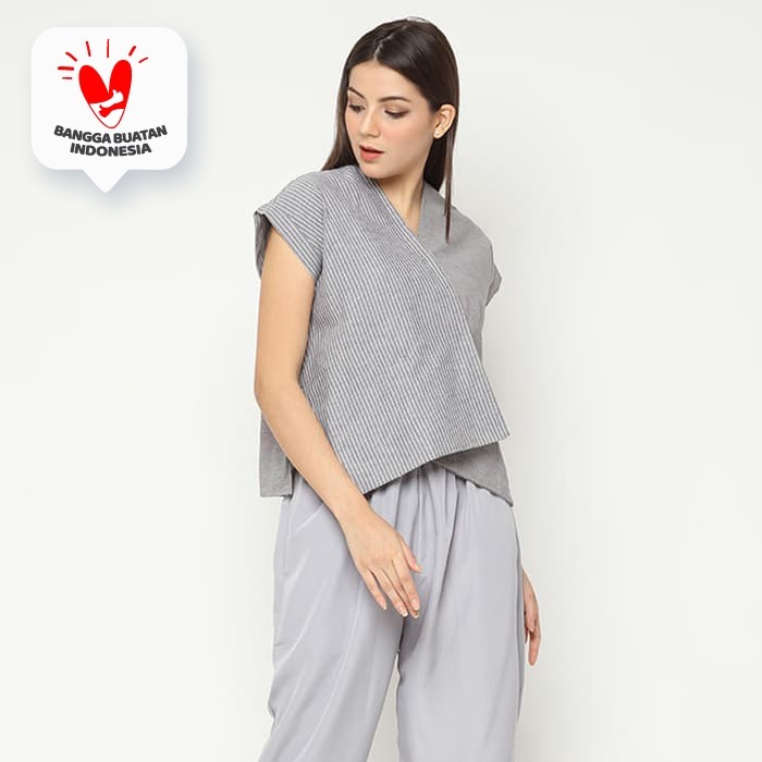 Foto Produk Cammomile Blouse atasan wanita 1808013 - GREY, L dari Cammomile FashionLine