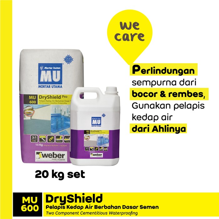 Jual Mortar Utama MU-600 DryShield Pelapis Kedap Air 20Kg set - Jakarta