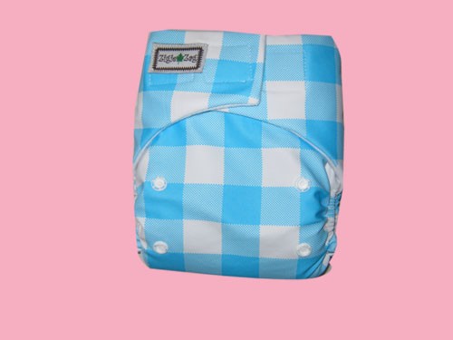 Foto Produk Ziggie Zag JUMBO Diaper - Blue Flanel dari CHRISTALIS Shop