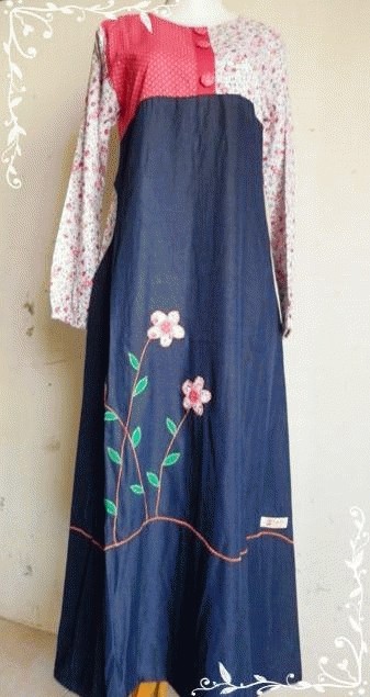 jual gamis denim vanylla shop jual gamis denim vanylla shop