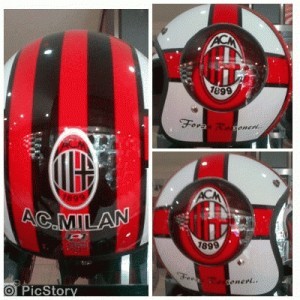 jual helm ac milan merah putih z channel bola jual helm ac milan merah putih z channel bola
