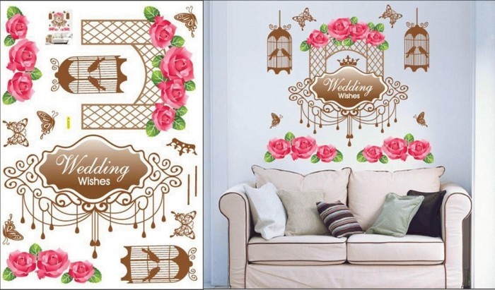 jual wall sticker / wallsticker / wallpaper / stiker dinding wedding