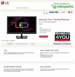 jual lg led monitor pc type 16en33s b everything4u jual lg led monitor pc type 16en33s b everything4u