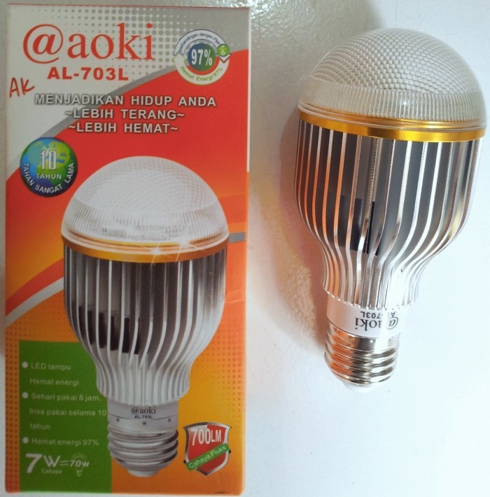 jual bohlam led aoki meta led l 7 watt hemat energi jual bohlam led aoki meta led l 7 watt hemat energi