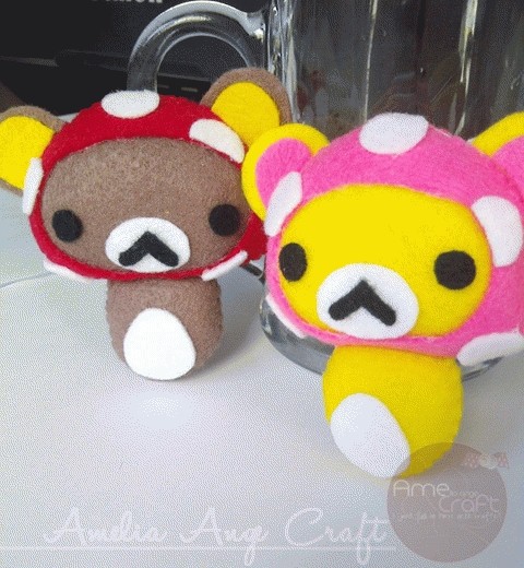 jual gantungan kunci rilakkuma flanel unik jual gantungan kunci rilakkuma flanel unik