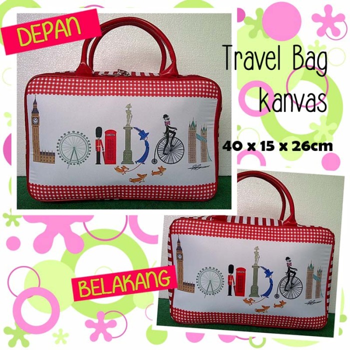 Tas Travel Kanvas London Sepeda
