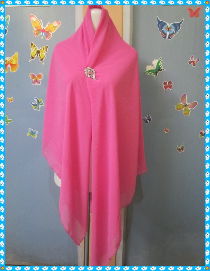 jual jumbo jilbab sifon high quality segi empat pink 150cm jual jumbo jilbab sifon high quality segi empat pink 150cm