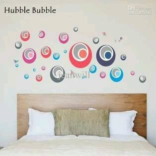 jual hubble bubble wall sticker, wallsticker, wall stiker transparan
