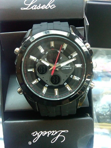 jual jam tangan lasebo 821 black hitam tali karet rubber jual jam tangan lasebo 821 black hitam tali karet rubber