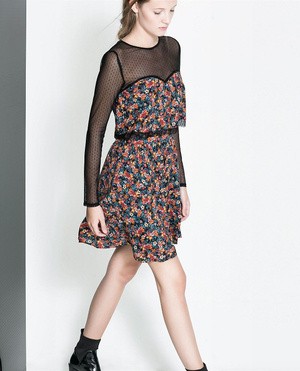 zara chiffon dress