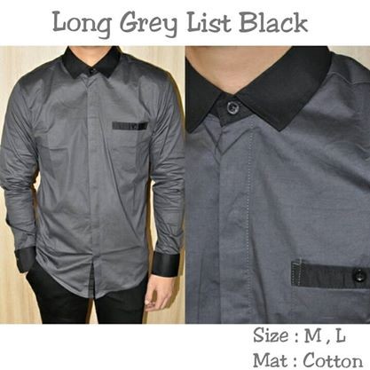 jual kemeja grey list black heroes jual kemeja grey list black heroes