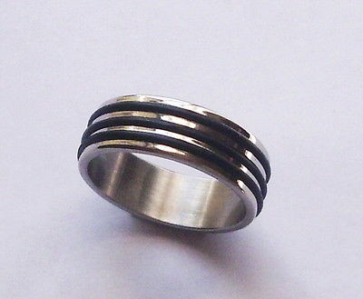 Men/'s Stainless Steel 316L Two Tone Pop-Out Cross Puzzle Ring and Band
