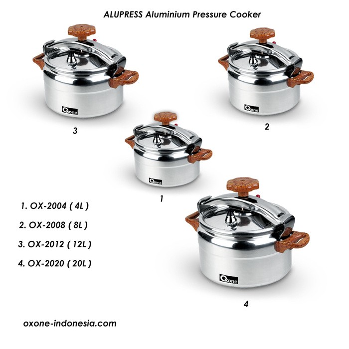 OX-2012 ALUPRESS Aluminium Pressure Cooker Oxone- 12 LITER
