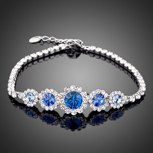 GELANG LAPIS EMAS PERAK RHODIUM KRISTAL TS0010