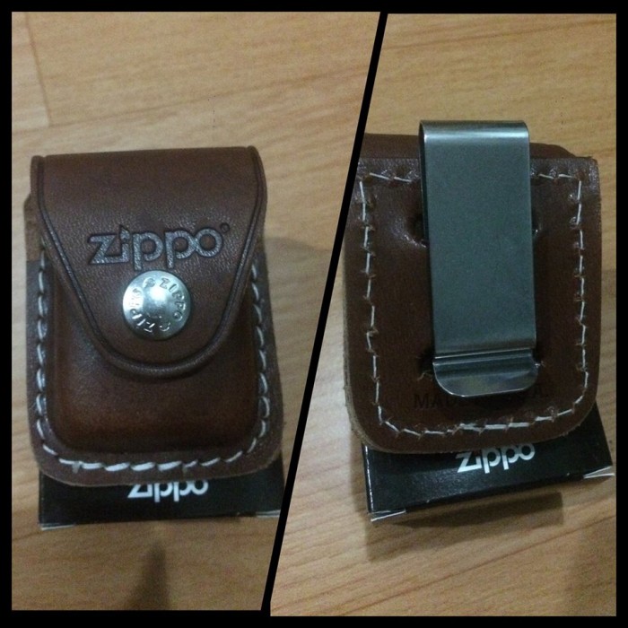 Jual Zippo Pouch Original Coklat Sarung Zippo Original jual zippo pouch original coklat sarung zippo original