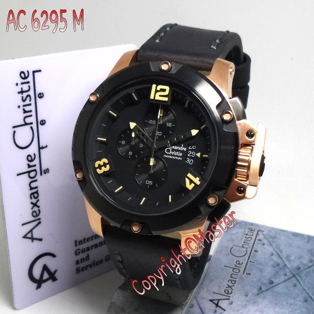 Jam Tangan Alexandre Christie AC 6295 MC Rose Gold Black