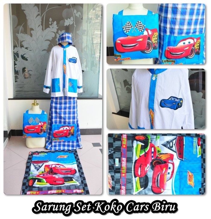 jual sarung koko cars biru size m mukena laris jual sarung koko cars biru size m mukena laris
