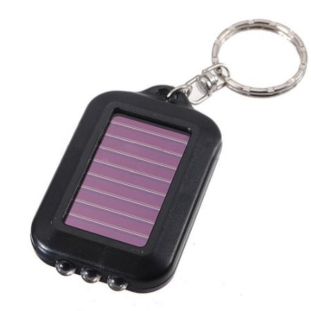 Foto Produk Gantungan kunci solar panel power senter lampu Mini LED Solar charger dari lbagstore